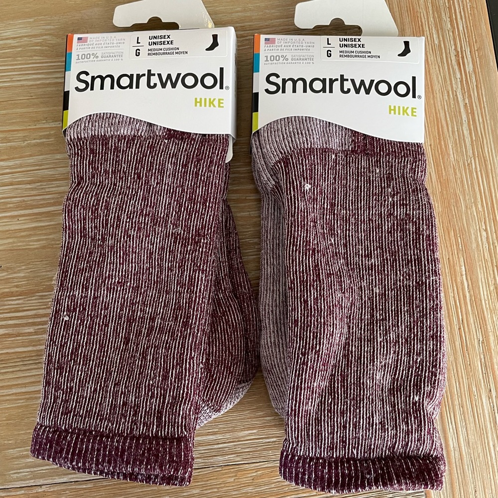 NWT 2 pack unisex size large smartwool socks